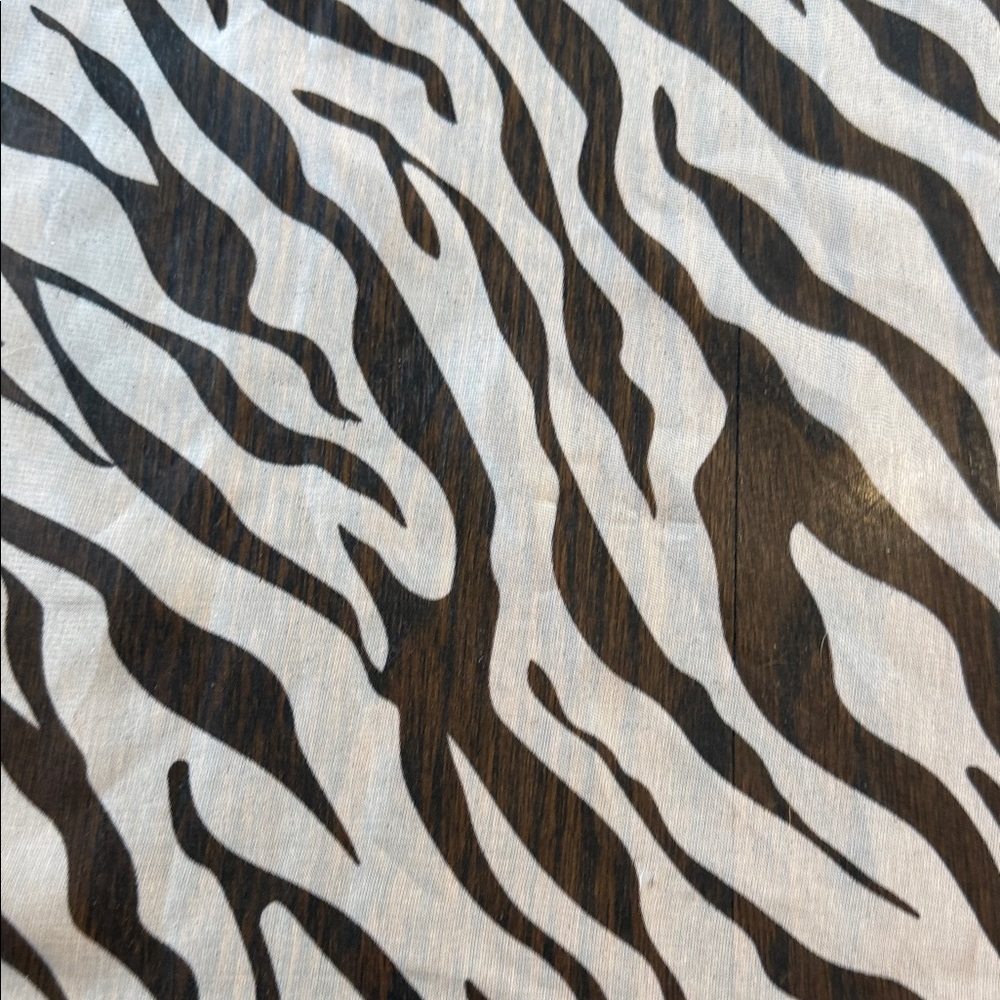 Zebra Print Scarf - Black & White Lightweight 100% silk - Picture 8 of 11